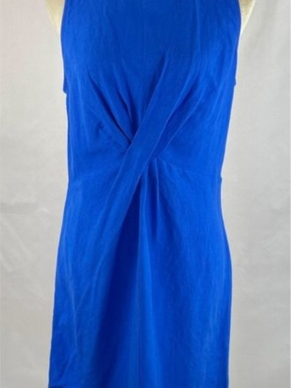 LOFT Royal Blue Twist-Front Midi Dress